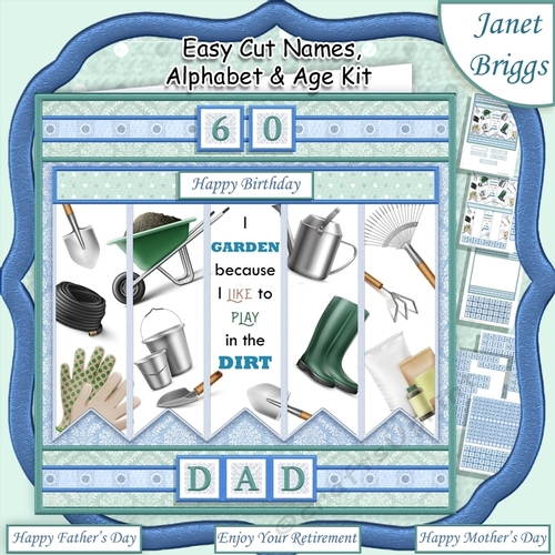 THE GARDENER Easy Cut Family Word Strips, Alphabet & Age Tiles Word Kit