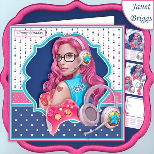 GAMER GIRL 7.5 Decoupage & Insert Mini Kit