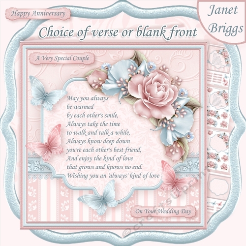 ALWAYS KIND OF LOVE VERSE or BLANK 7.5 Decoupage & Insert Mini Kit