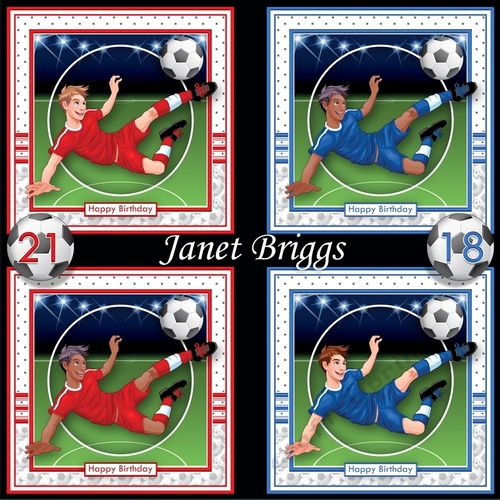 FOOTBALL STRIKERS White & Ethnic 7.5 Soccer Decoupage Bumper Kit