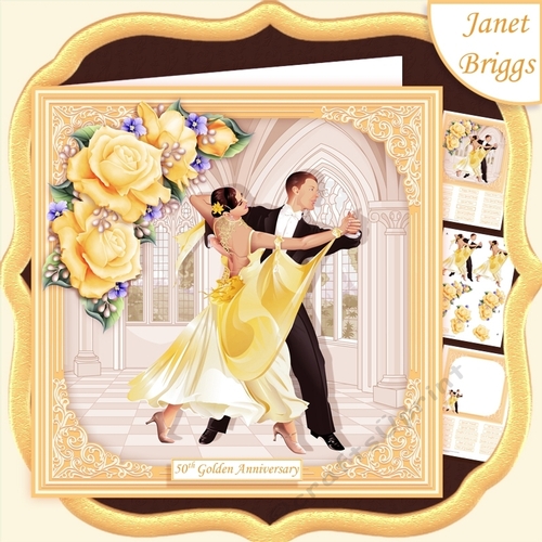GOLDEN STRICTLY COME DANCING 7.5 Decoupage & Insert Mini Kit