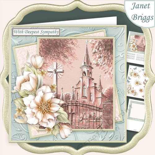 SYMPATHY CHURCH & FLORALS 7.5 Decoupage & Insert Mini Kit