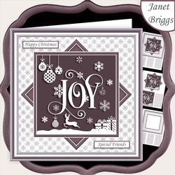 CHRISTMAS MONOTONE JOY 7.5 Quick Layer Card & Insert