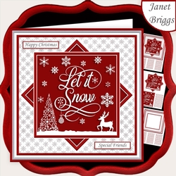 CHRISTMAS MONOTONE LET IT SNOW 7.5 Quick Layer Card & Insert