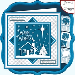 CHRISTMAS MONOTONE WINTER WISHES 7.5 Quick Layer Card & Insert