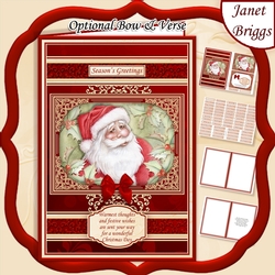 A5 RED & GOLD CHRISTMAS SANTA Quick Layer Card Kit