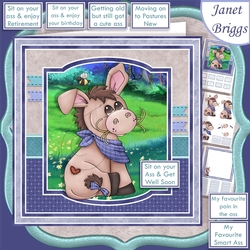 SIT ON YOUR ASS All Occasions Humorous 7.5 Decoupage Card Kit