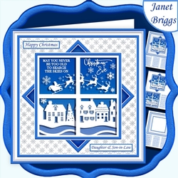 CHRISTMAS MONOTONE SEARCH THE SKIES 7.5 Quick Layer Card