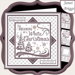 CHRISTMAS MONOTONE WHITE CHRISTMAS 7.5 Quick Layer Card & Insert
