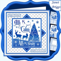 CHRISTMAS MONOTONE ALL IS CALM 7.5 Quick Layer Card & Insert