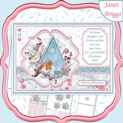 ROBIN & BIRDHOUSE Christmas A5 Pyramage & Insert Kit