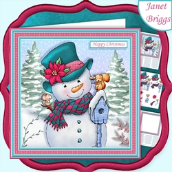FROSTY FRIENDS 7.5 Christmas Decoupage & Insert Mini Kit