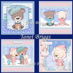 FAMILY OF BEARS 7.5 Christmas 7.5 Decoupage & Inserts Bumper Kit