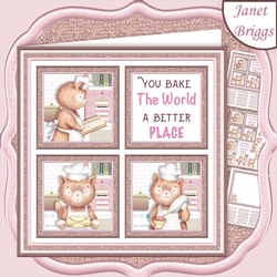 YOU BAKE THE WORLD SQUARES 7.5 Quick Layer Card & Insert Kit