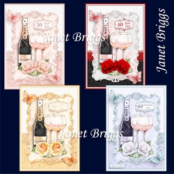 CHAMPAGNE CELEBRATIONS A5 Decoupage & Insert Bumper Kit