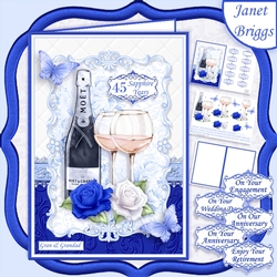 CHAMPAGNE CELEBRATIONS SAPPHIRE A5 Decoupage & Insert