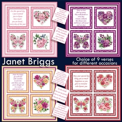 FLORAL SQUARES & VERSES All Occasions 7.5 Quick Layer Cards & Insert Bumper Kit