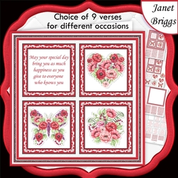 RED POPPY SQUARES 7.5 Quick Layer Card & Insert Kit