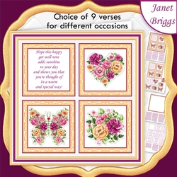 SUMMER BOUQUET SQUARES 7.5 Quick Layer Card & Insert Kit