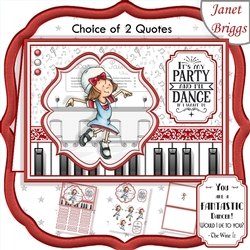 DANCE IF I WANT TO A5 Decoupage & Insert Card Kit
