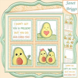 HUMOROUS AVOCADO SQUARES 7.5 Quick Layer Card & Insert Kit
