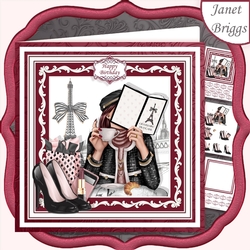 SHOPPING IN PARIS 7.5 Decoupage & Insert Card Kit