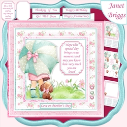 UMBRELLA GIRL & VERSE 7.5 Decoupage & Insert Card Kit