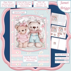 BEARY SPECIAL COUPLE A5 Decoupage Card Kit