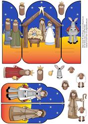 Gatefold Pop Up Christmas Nativity