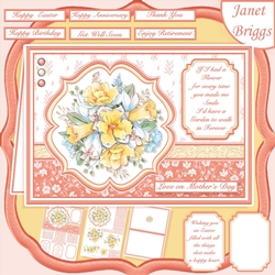 SPRING DAFFODIL SPRAY A5 Decoupage & Insert Card Kit