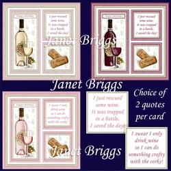 WINE SAVE THE DAY or CRAFTY CORKS 7.5 Quick Layer Cards Bumper Kit