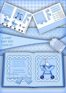 New Baby Boy Decoupage Card Kit