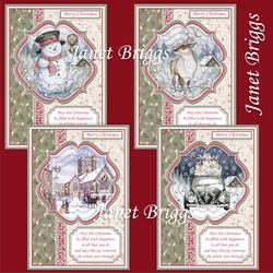 A5 CHRISTMAS SCENES Cards Pyramage & Inserts Bumper Kit
