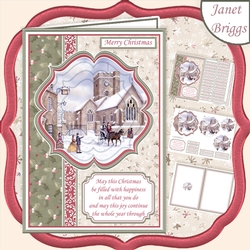 WINTER CHURCH A5 Portrait Christmas Pyramage & Insert Kit