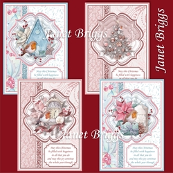 A5 ROBIN PORTRAIT CHRISTMAS Cards Pyramage & Inserts Bumper Kit