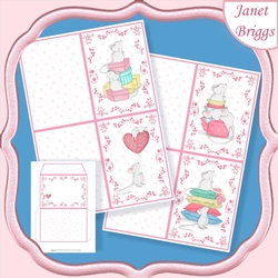 CUTE MICE A6 Notelets and Envelope Kit