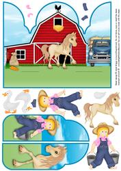 Gatefold Pop Up the Farm Horse