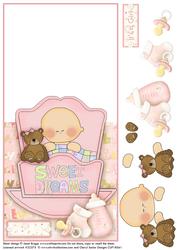 New Baby Girl Over the Edge Card and Decoupage