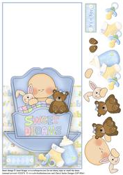 New Baby Boy Over the Edge Card and Decoupage