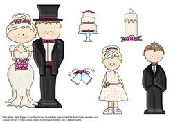 Wedding Bride & Groom Toppers