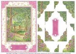 Foxglove Woods Card Front Scallop Corner Stacker