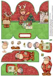 Claus Family Christmas Gate Fold Pop Up