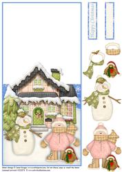 Winter Wonderland Scene Over the Edge Card