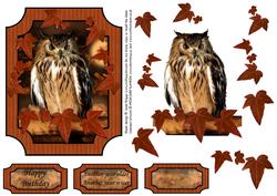 Painted Owl Topper and Decoupage