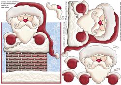 When Santa Got Stuck Up the Chimney Over the Edge Card