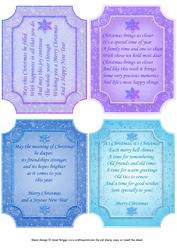 Christmas Verses Card Toppers or Inserts