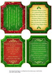 Christmas Verses in Red Green and Golds
