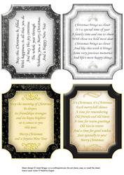 Christmas Verses in Black Silver Gold
