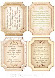 Christmas Verses in Coffee Cream and Gold