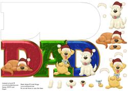 Dad Christmas Shape Card or Topper